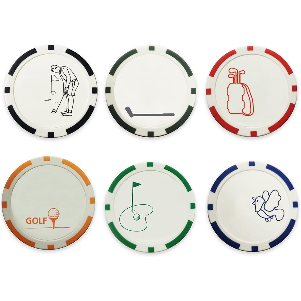 PRIMUS GOLF Manufacturer Plastic/PVC Funny Poker Chip Golf Ball Marker Assorted color Golf Marker
