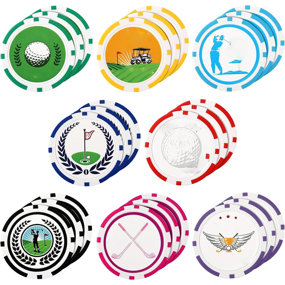PRIMUS GOLF Manufacturer Plastic/PVC Funny Poker Chip Golf Ball Marker Assorted color Golf Marker