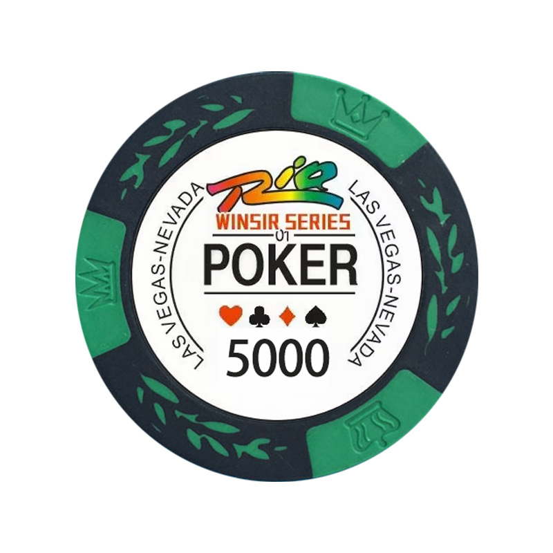 Custom European Poker Tour Casino Ceramic Clay 14g Professional High Quality 1000 Rio Winsir Series Of Wsop Poker Chips Set