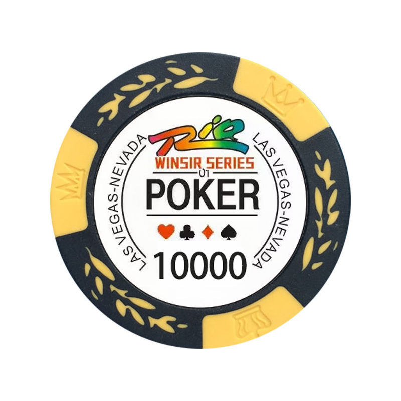 Custom European Poker Tour Casino Ceramic Clay 14g Professional High Quality 1000 Rio Winsir Series Of Wsop Poker Chips Set