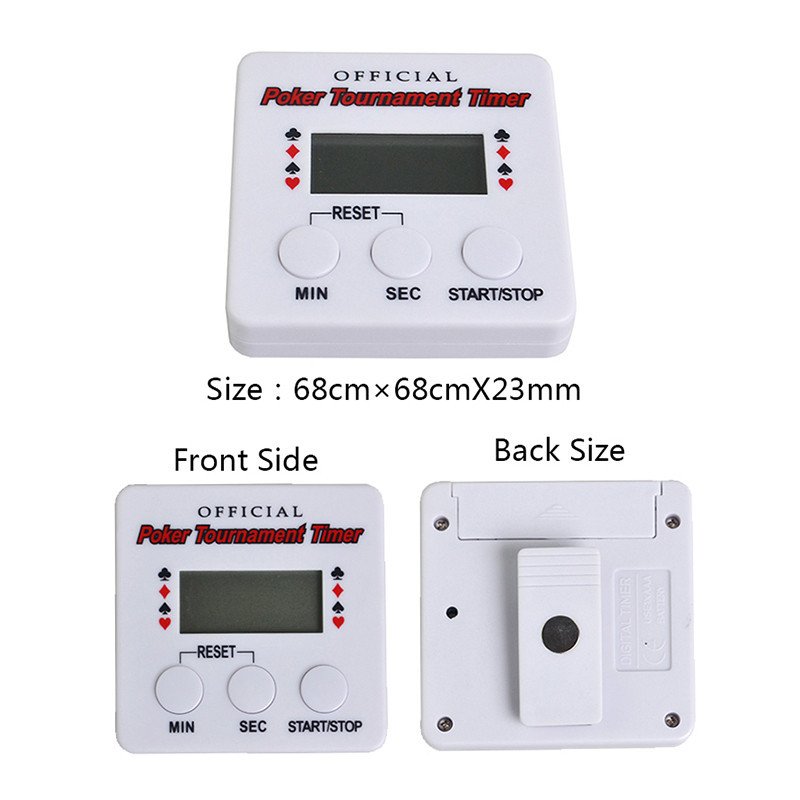 Black Jack Texas Hold'em Roulette Digital Dealer & Timer Pro Plastic Poker Chips Accessories for Casino Poker Tournaments
