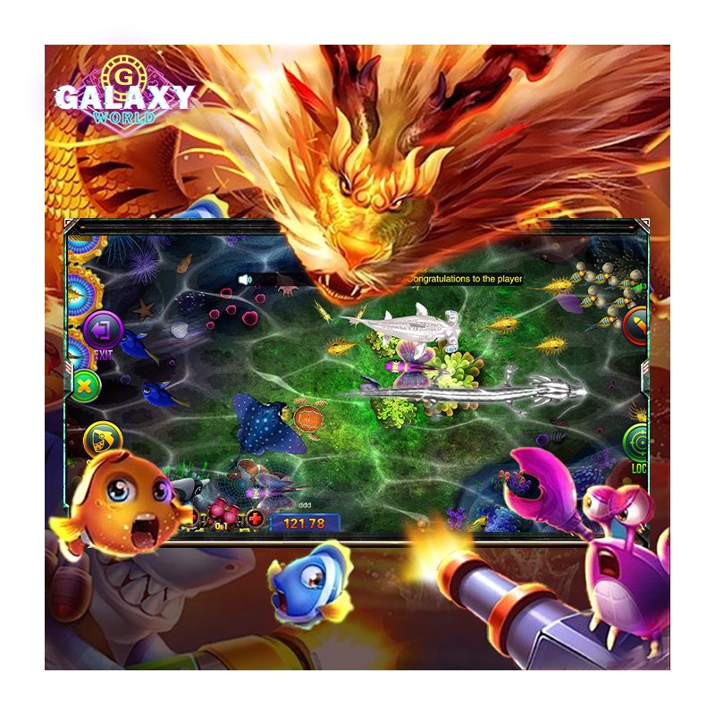 Fish Game Software Juwa Online Game Credits Arcade Coin Operated 4 Player Fish Game Table