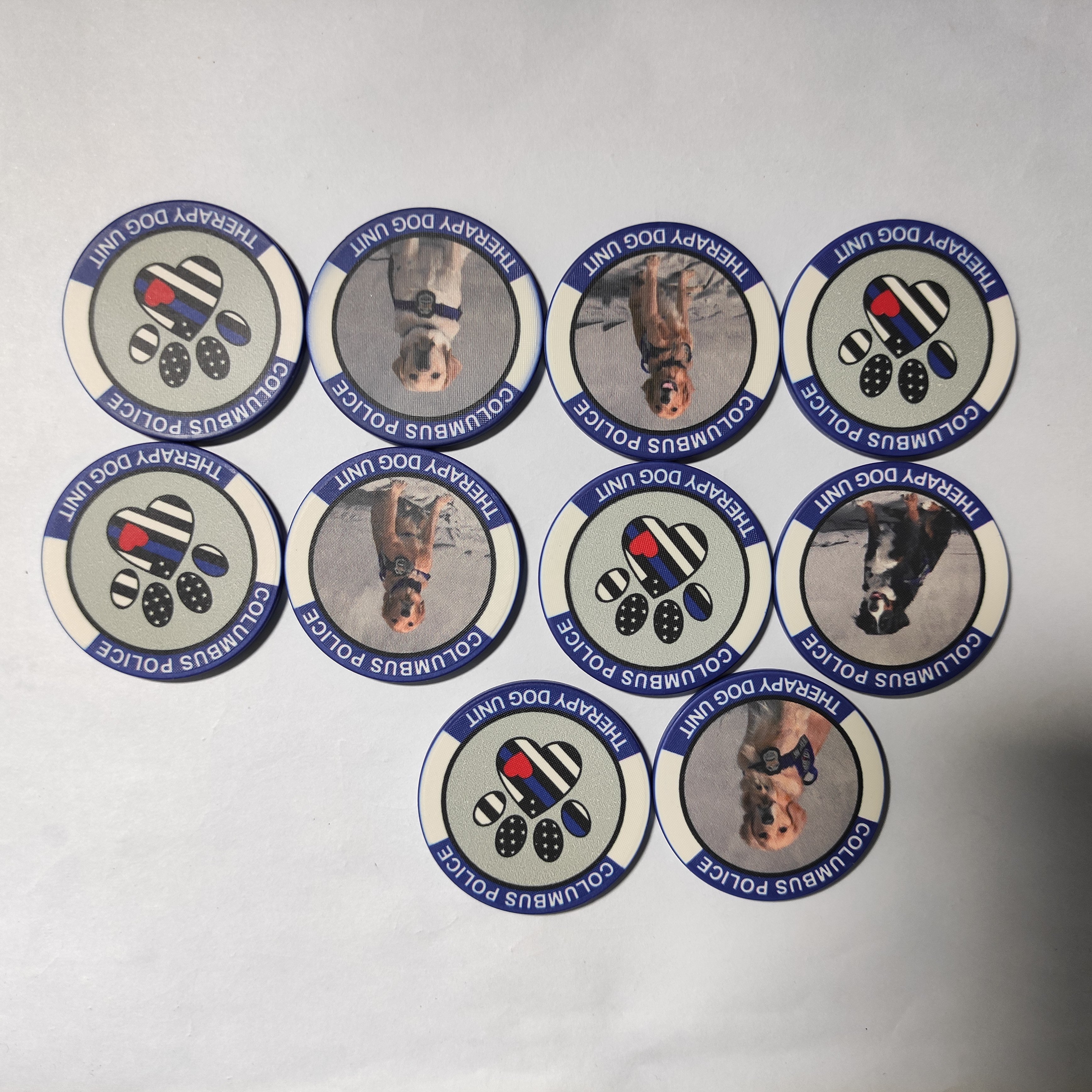 Custom made funny design Ceramic Poker Chips