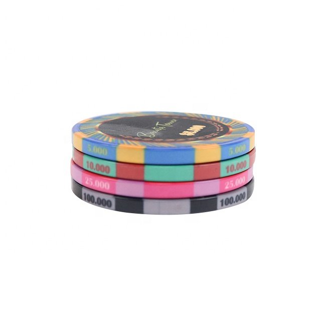 Factory of cheap price custom ept ceramic poker chips hot stamp bulk in China with good quality and various colors for choose