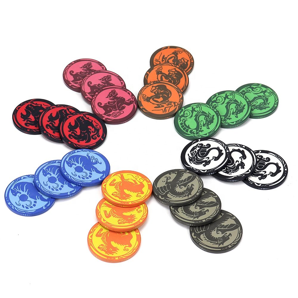 Factory supply 14g ceramic tokens poker chips wsop 46mm Dragon design custom logo no moq for casino gambling game
