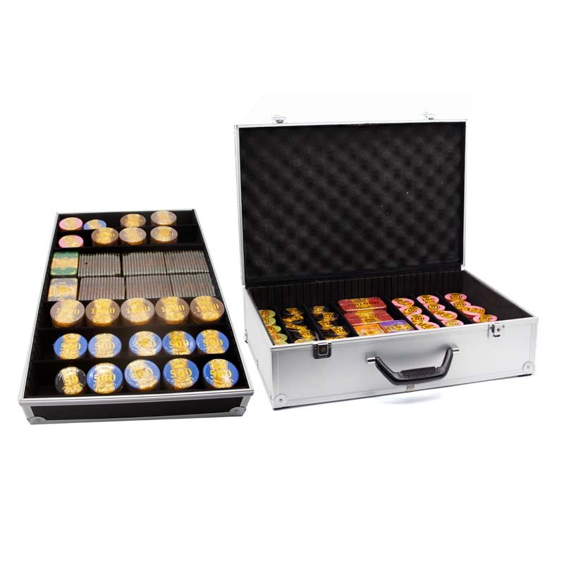 Premium poker chip set Round 45mm 50mm chip French Three-Tier Fantasy Colorful Casino Chips Set