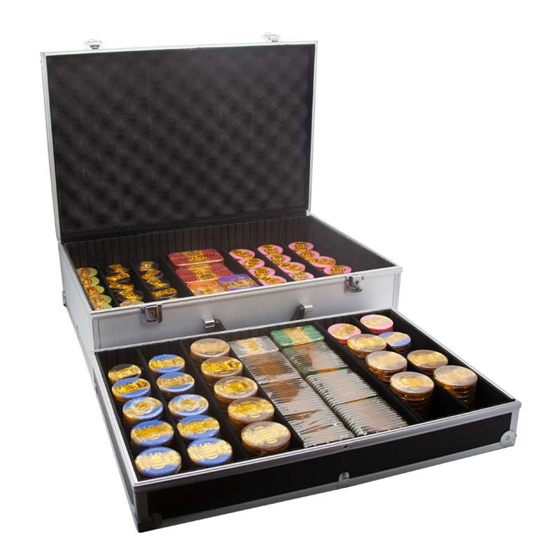 Premium poker chip set Round 45mm 50mm chip French Three-Tier Fantasy Colorful Casino Chips Set