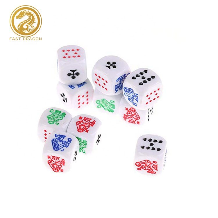14mm NS Poker Chips dice for Ludo Game Dice & Blue,Green,Yellow,Black,Orange colorful colors Promotional Gifts