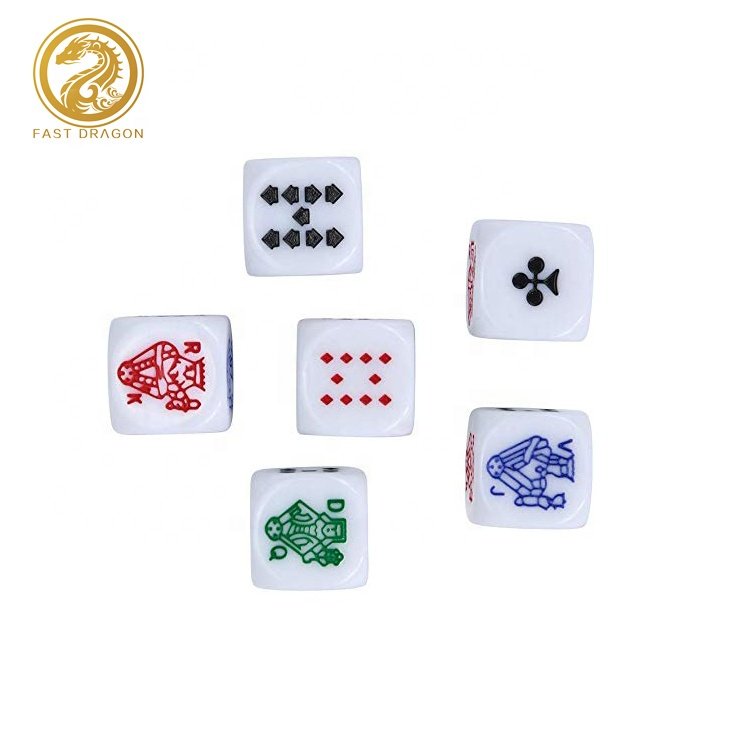 14mm NS Poker Chips dice for Ludo Game Dice & Blue,Green,Yellow,Black,Orange colorful colors Promotional Gifts