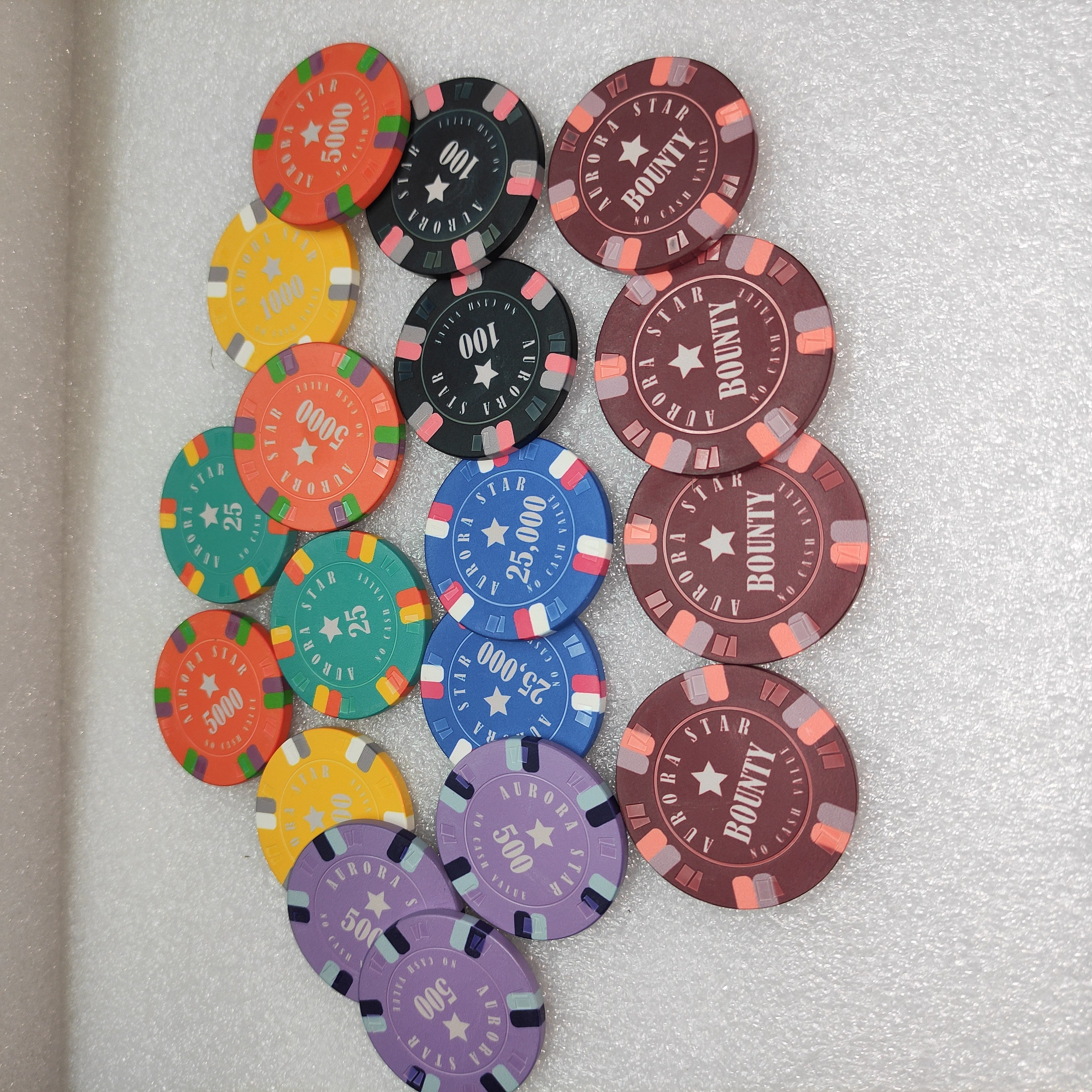 43MM Cards mould ceramic poker chip custom made your design on bothside