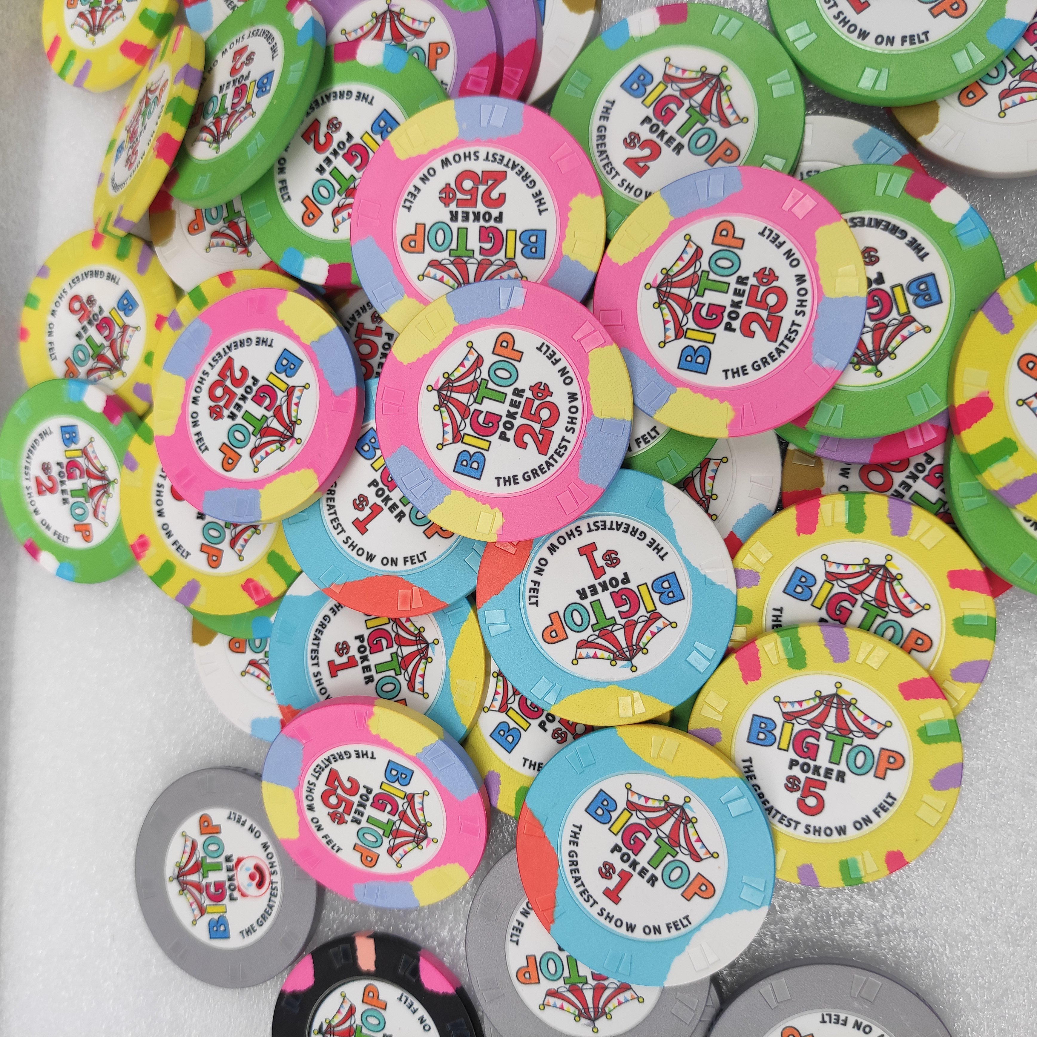 43MM Cards mould ceramic poker chip custom made your design on bothside