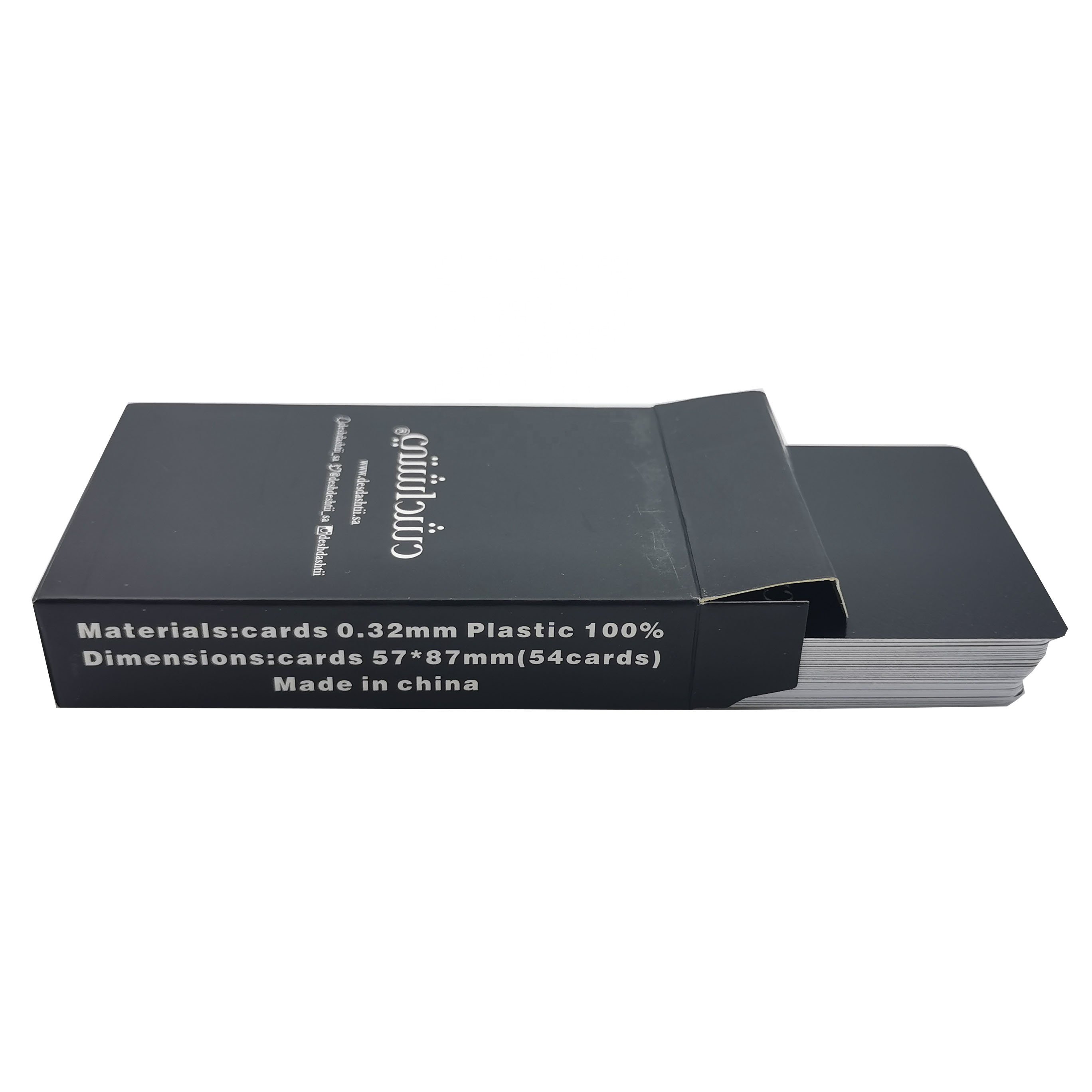 Customized Logo Black Poker Playing Cards 100% Plastic PVC Waterproof Luxury Playing Cards Printed Factory Free Sample