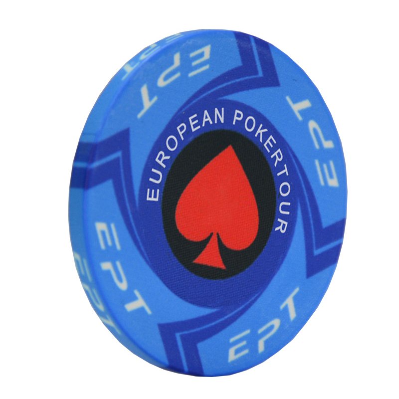 High Quality Ceramic Poker Chips Custom EPT Casino European Round Hot Texas Coins Professional Poker Chip Without Denomination