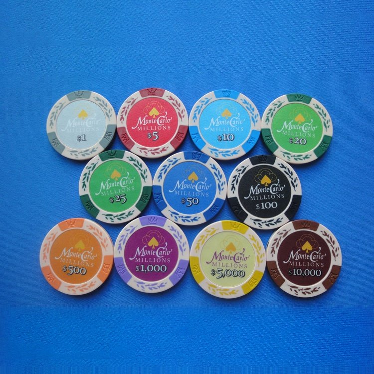 14g casino monte carlo jetons clay poker chips
