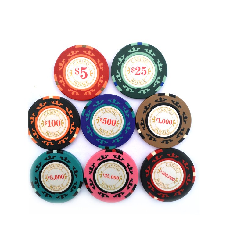 Casino royal stickers 14g Three Tone Clay Poker Chip