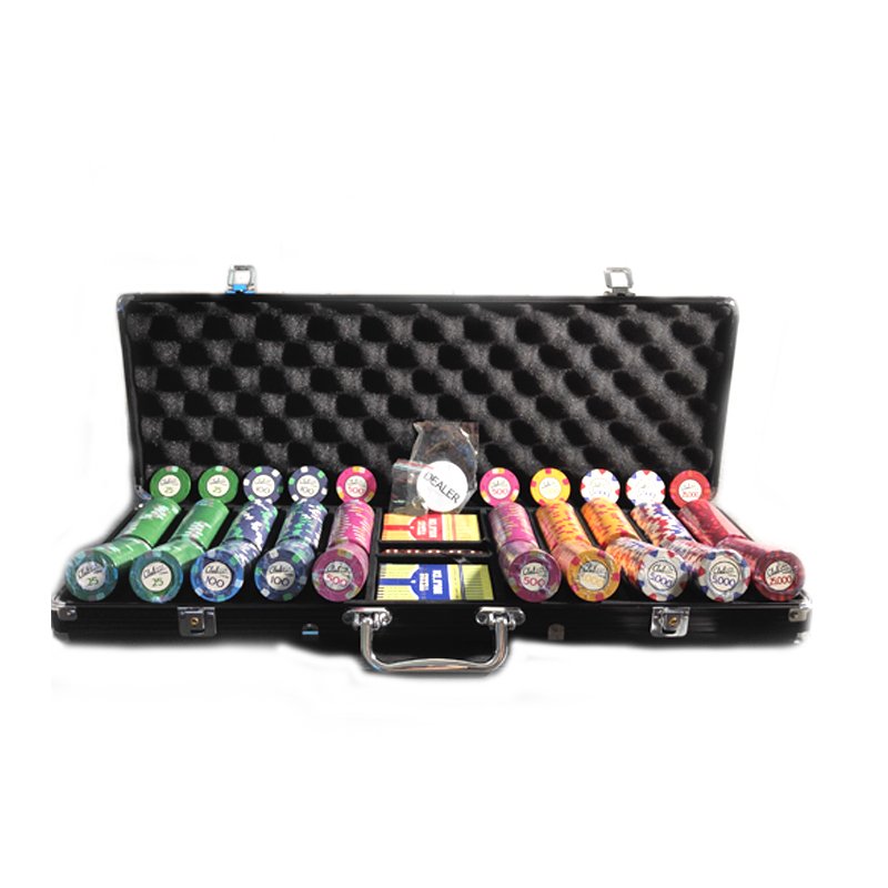 Cards mould ceramic poker chips set 500 without moq with your logo and color designed