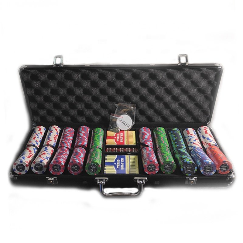 Cards mould ceramic poker chips set 500 without moq with your logo and color designed