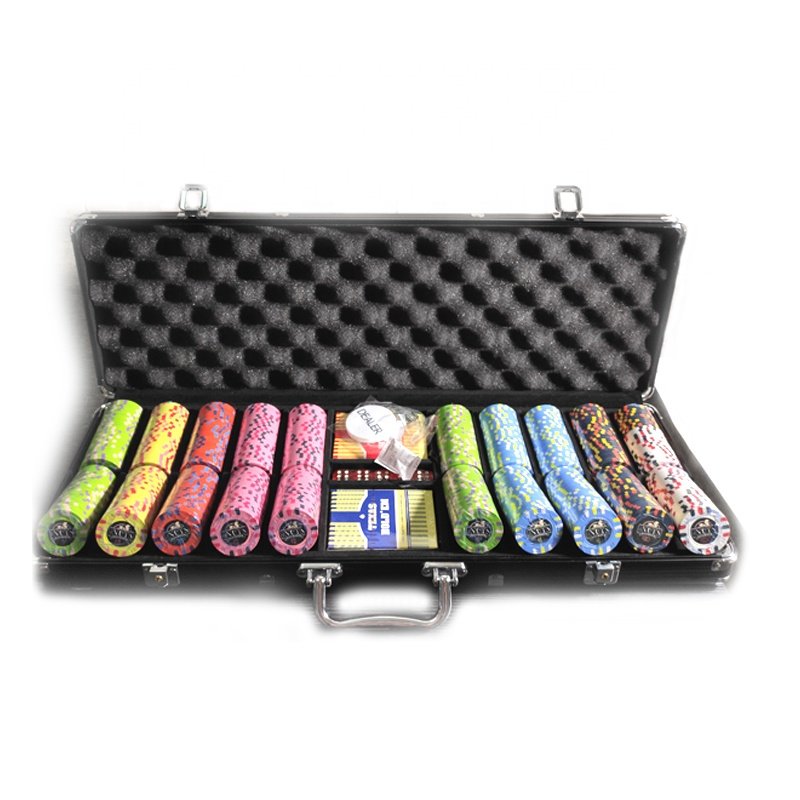 Cards mould ceramic poker chips set 500 without moq with your logo and color designed