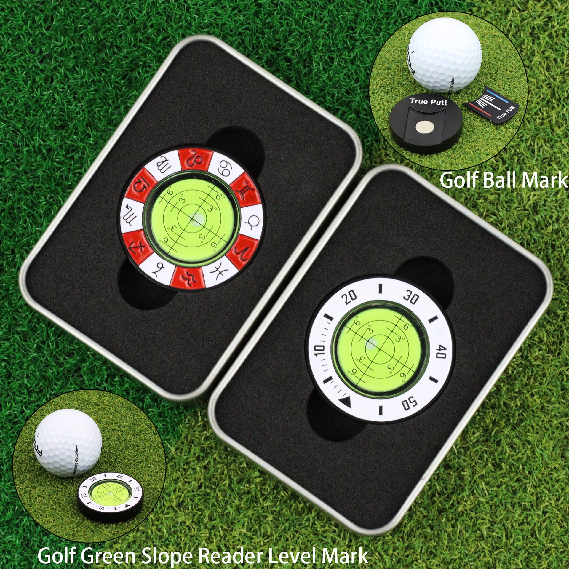 Spot metal poker chip Level Gauge Magnetic Golf Ball Marker