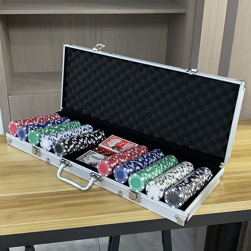 300/500Pcs Texas Poker Chips Black Jack Chips With Box Professional Card Games Counting Casino Poker Game Set