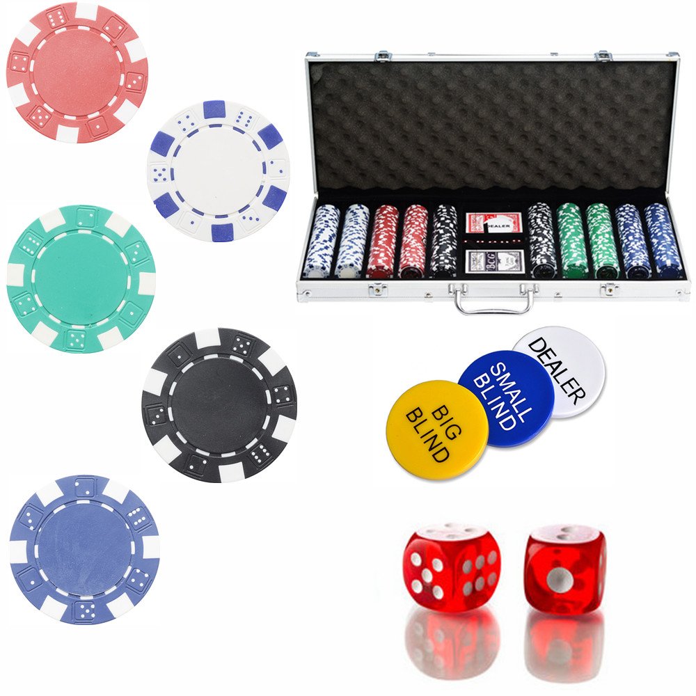 aluminum case with 500pcs poker chips