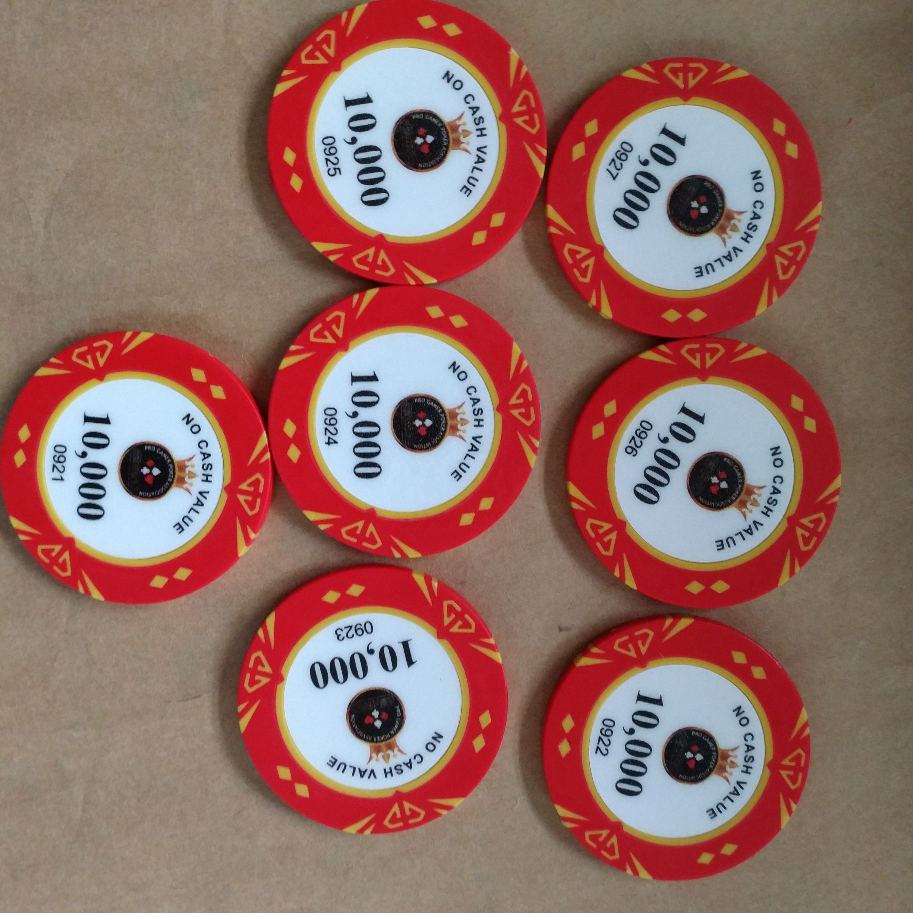 Customized series number Poker Chips for casino