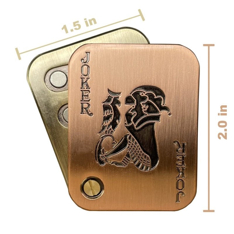 Custom Stress Relief Toy Metal Poker A Push Card Magnetic Metal Poker Fidget Slider