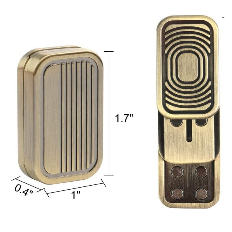 Custom Stress Relief Toy Metal Poker A Push Card Magnetic Metal Poker Fidget Slider