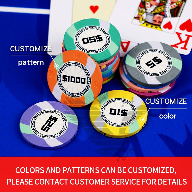 YH Personal Ceramic Poker Chips 10g Set Custom Casino Chips Fichas De Poker Hot Stamp Gambling Products