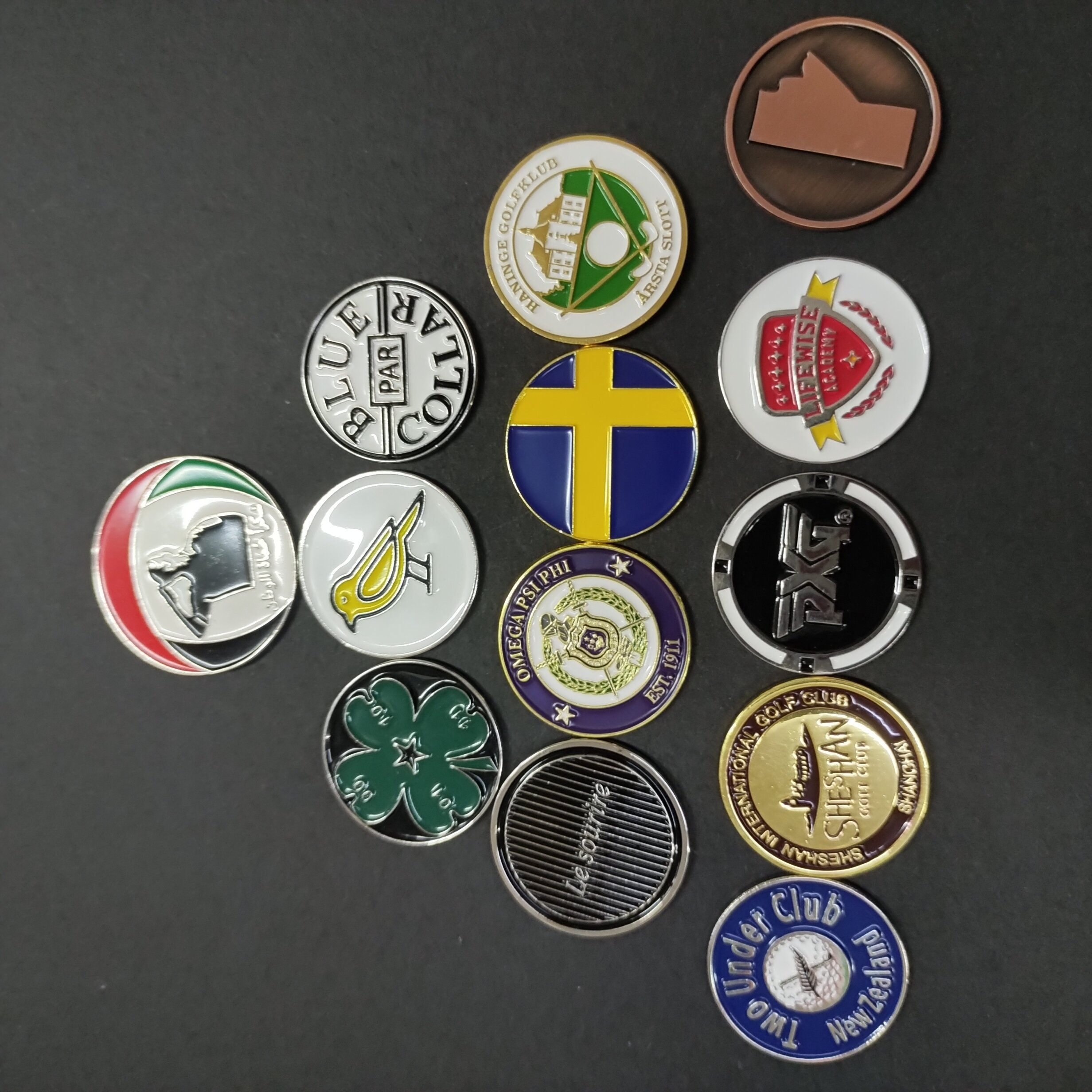 Factory Direct High End Logo Custom Golf Ball Marker Soft Enamel/Hard Enamel Free Design Golf Accessories