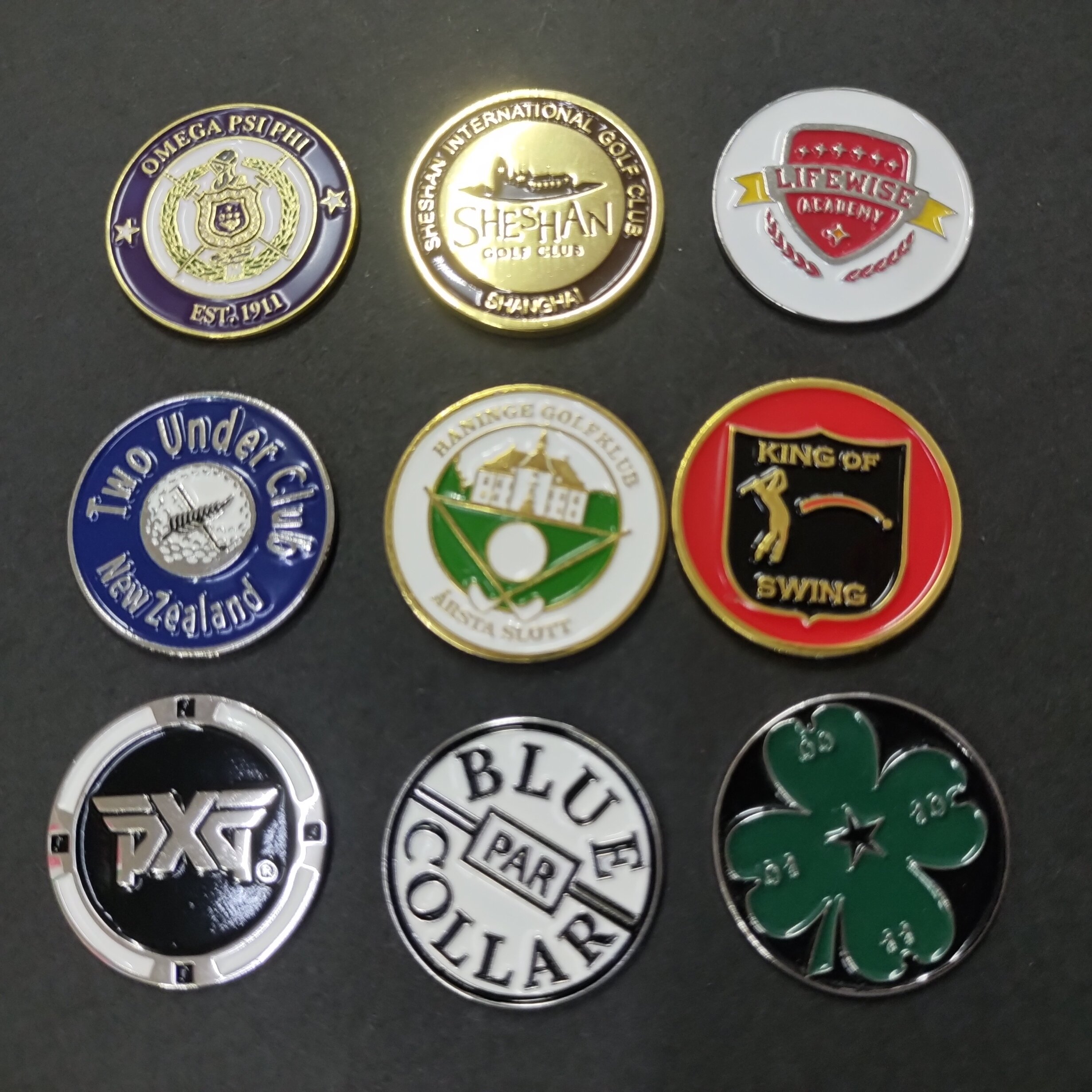 Factory Direct High End Logo Custom Golf Ball Marker Soft Enamel/Hard Enamel Free Design Golf Accessories