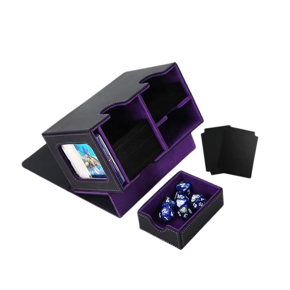 High Quality 160 + 3 "1Pu leather Mtg Game Storage Box Yu-Gi-Oh box Tcg Magic Party Custom Aard Game Deck window box