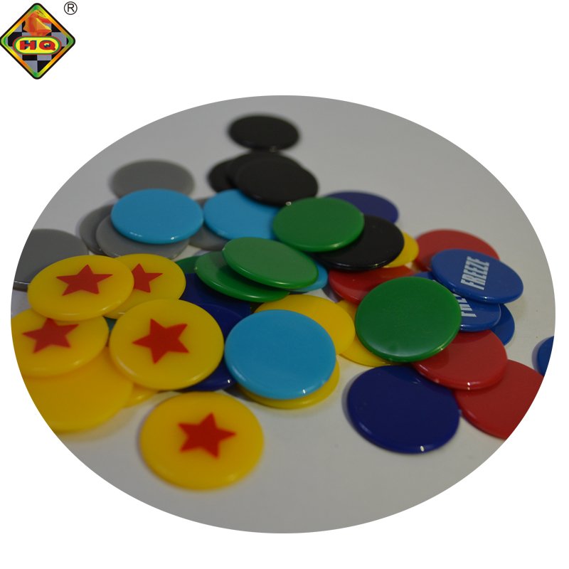 Custom 19mm Clear Plastic Bingo Game Chips Poker Chips Supplies for Bingo Poker