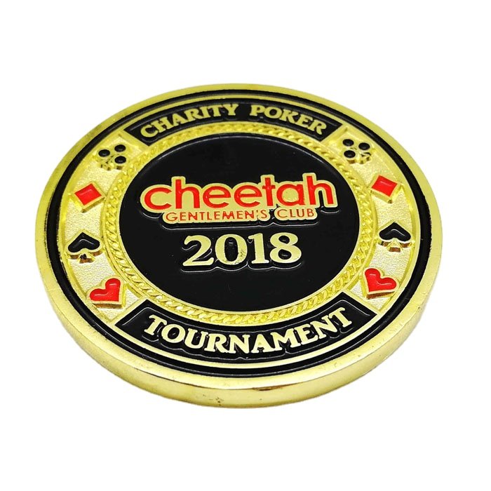 Custom Made Professional Die Casting 3D Soft Enamel Zinc Alloy Token Poker Chips Coin