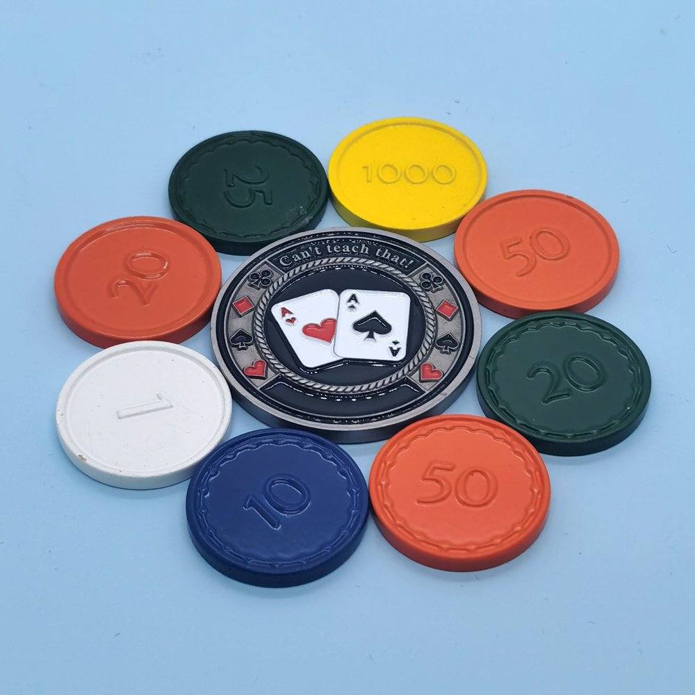 Custom Made Professional Die Casting 3D Soft Enamel Zinc Alloy Token Poker Chips Coin