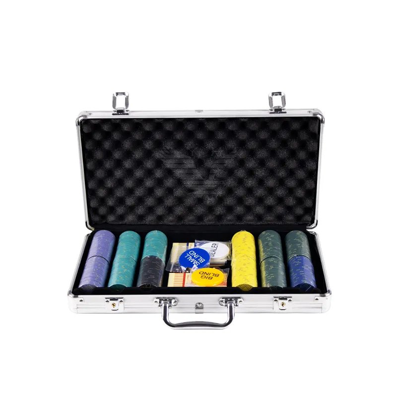 YH 500 Pieces Casino Factory Poker Chips Ceramic Poker Chip Set With Case