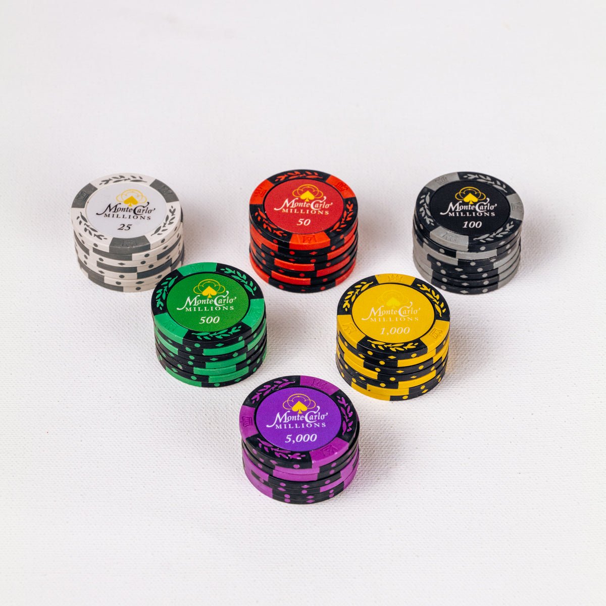 Monte Carlo Poker Chips, Full Customisable, Clay Material, Bulk Orders, Manufacturer