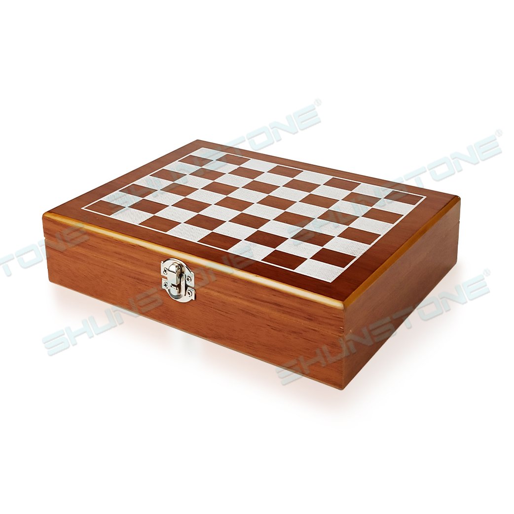 Custom High Quality Wood Chess Board Set Dominoes Game With Poker Set Novelty Board Game Set Company Promotion Gifts