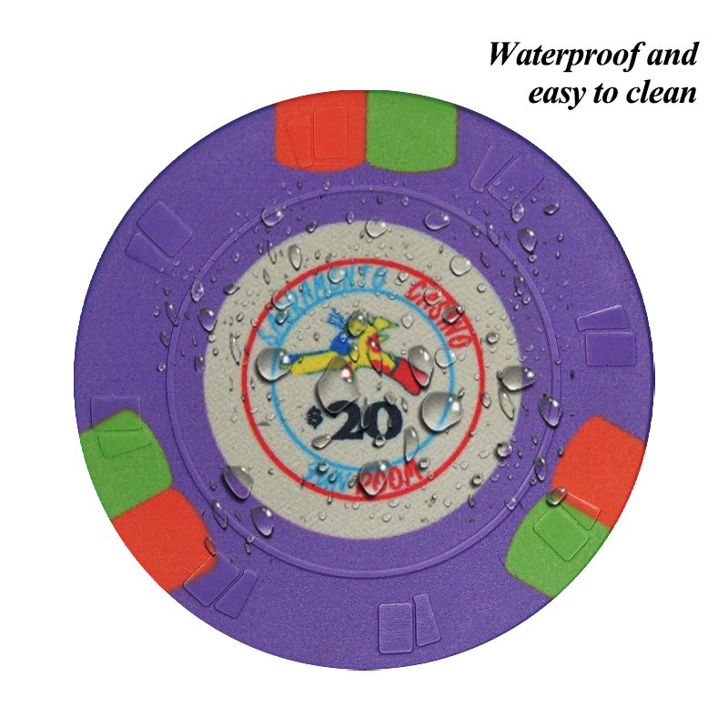 Casino European Round Coins Blank White Gambling Logo Custom Professional Supplier Ceramic Poker Chip 39mm 10g