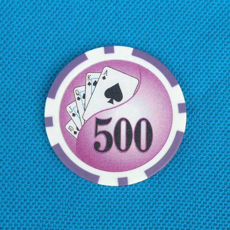 11.5G 8 STRIPES poker chips wholesale with royal flush stickers
