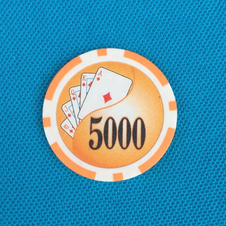 11.5G 8 STRIPES poker chips wholesale with royal flush stickers