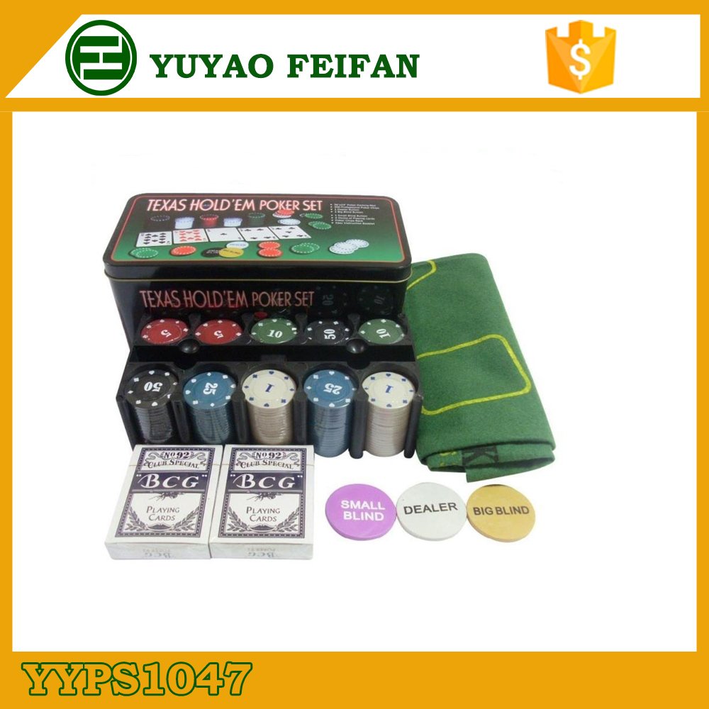 200pcs portable 4g poker chip in a tin box for indoor gaming