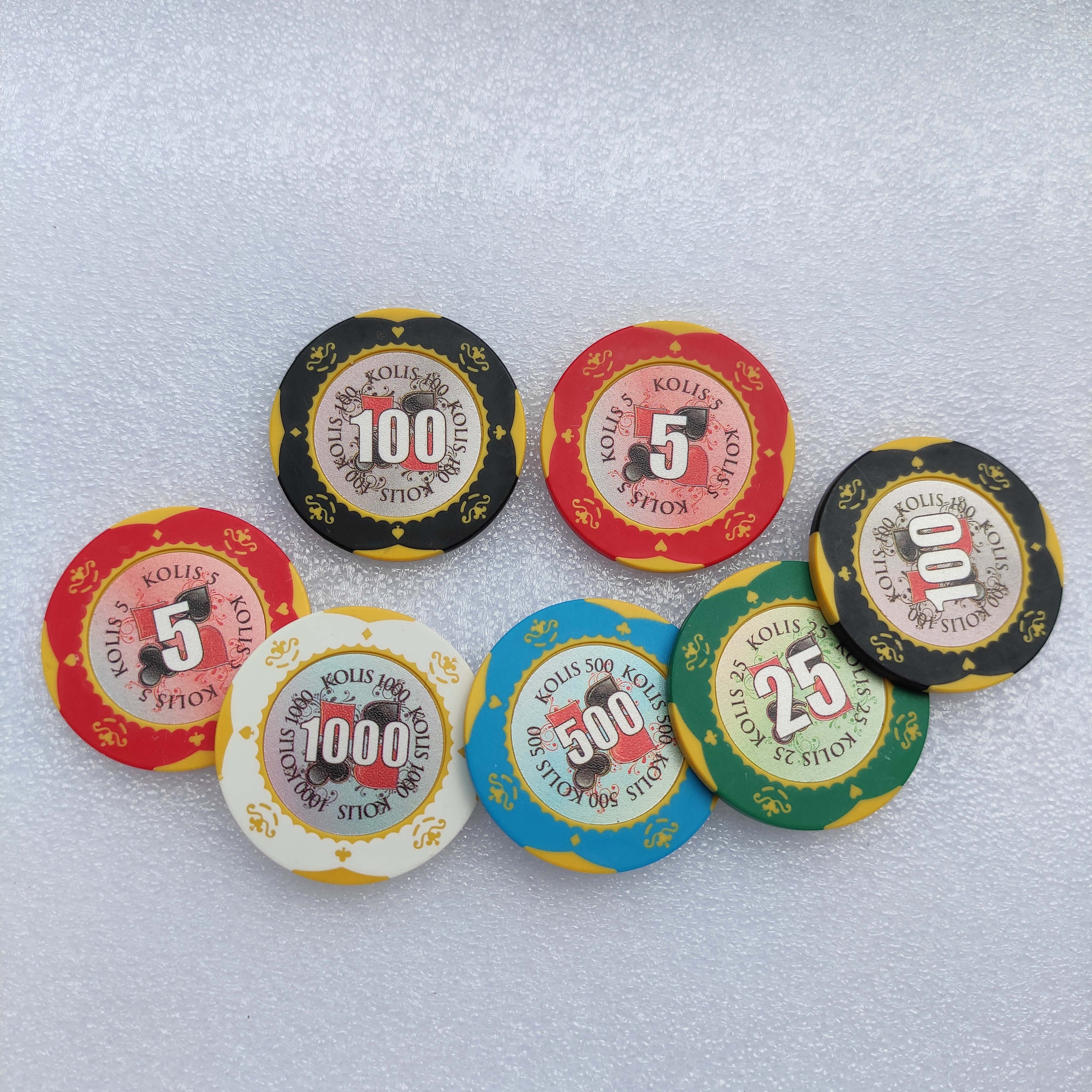 New type factory price 14G Clay Poker set 500 custom made with your logo or design NO MOQ