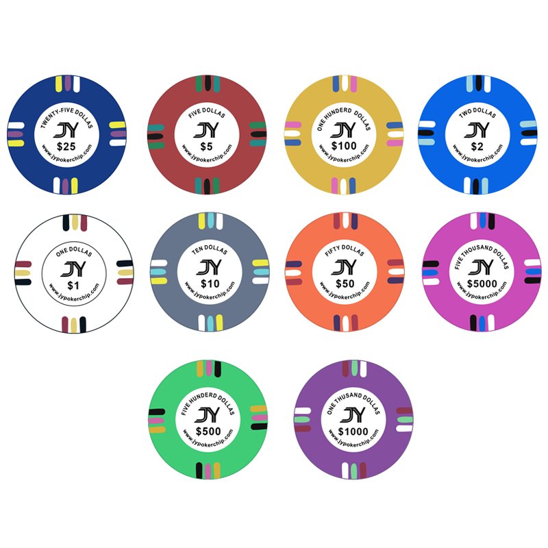 Hot Sale EPT Ceramic Poker Chip Texas Custom Professional Casino European Round Coins Supplier Poker Chips for Gambling Club
