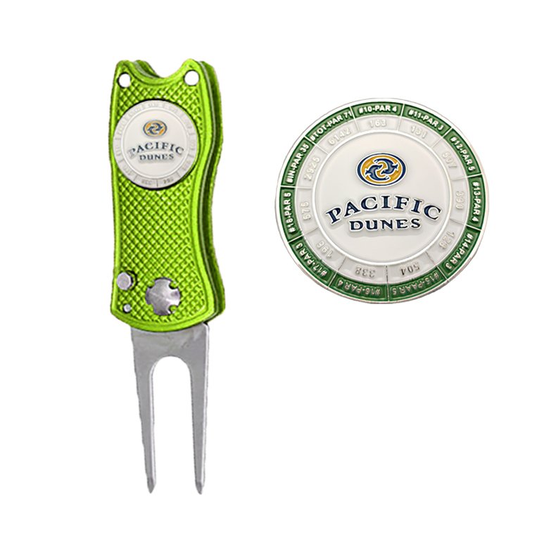 Wholesale enamel golf poker chip golf divot repair tool with ball marker