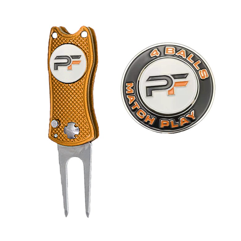 Wholesale enamel golf poker chip golf divot repair tool with ball marker