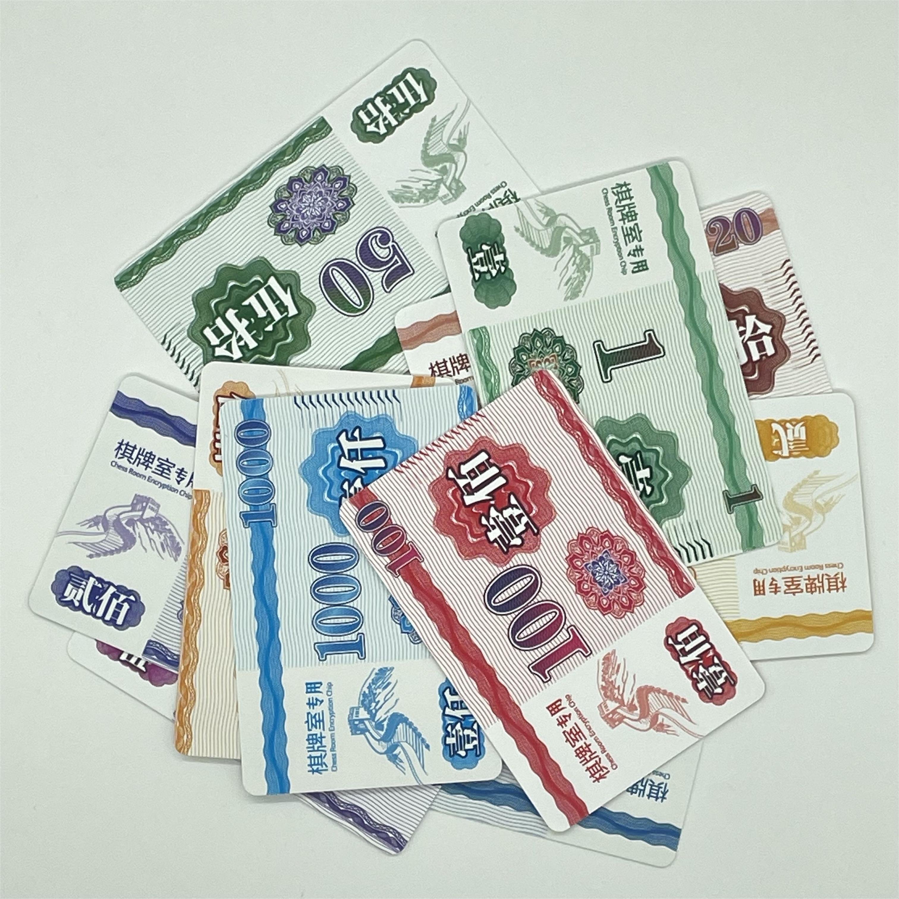2024 New Customizable Values Optional Printing Colorful Matte Lamination Card Room Mahjong Pvc Poker chips