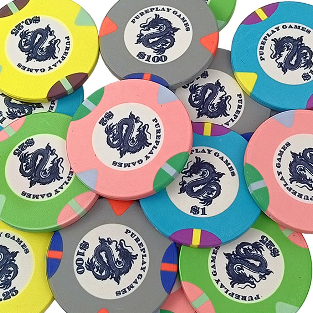 Low moq custom casino ceramic poker chips set 39mm chips 10g from professional poker chips factory for funny game