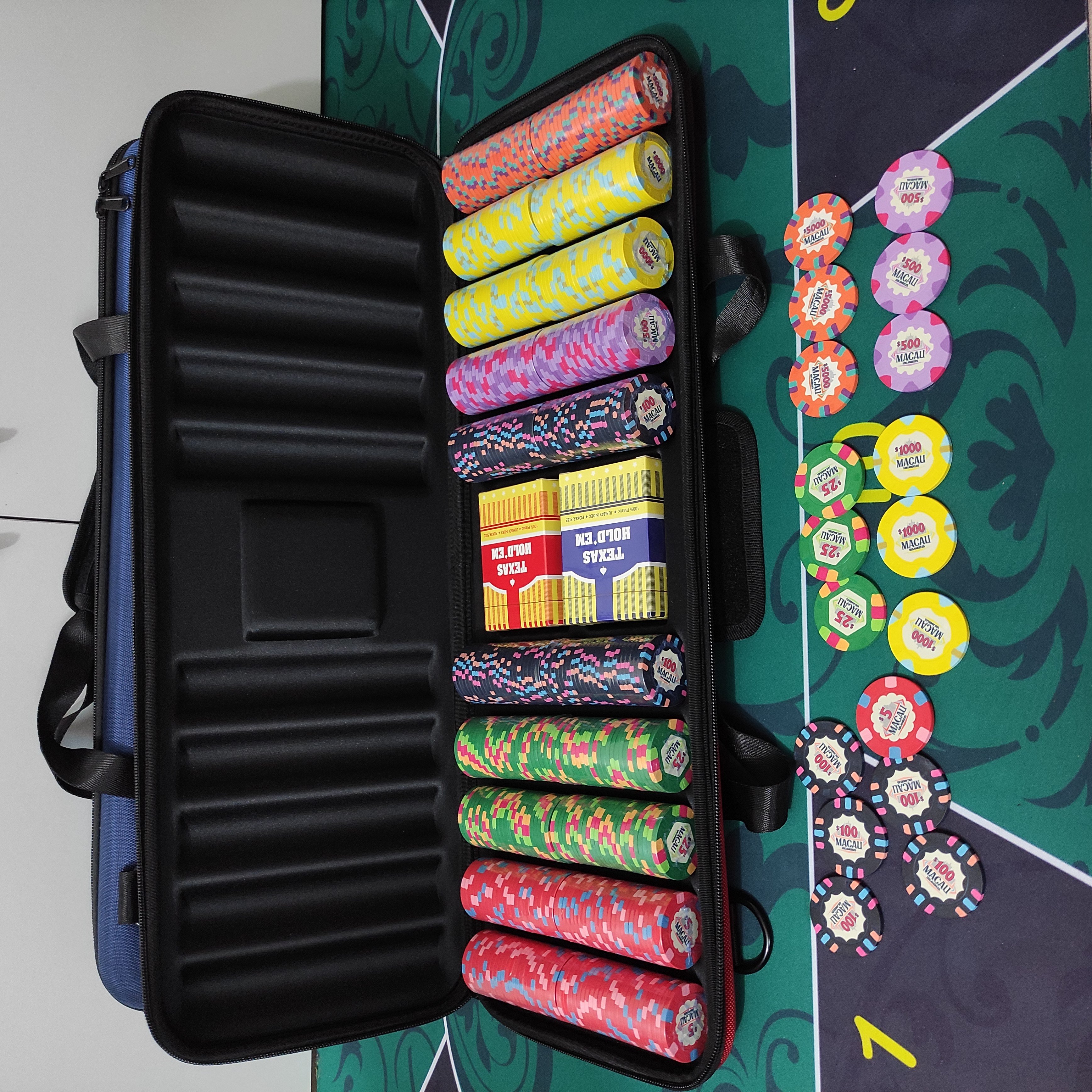 10G 39MM or 11.5G 43MM casino ceramic poker chip for heat transfer printing without or with cards mold