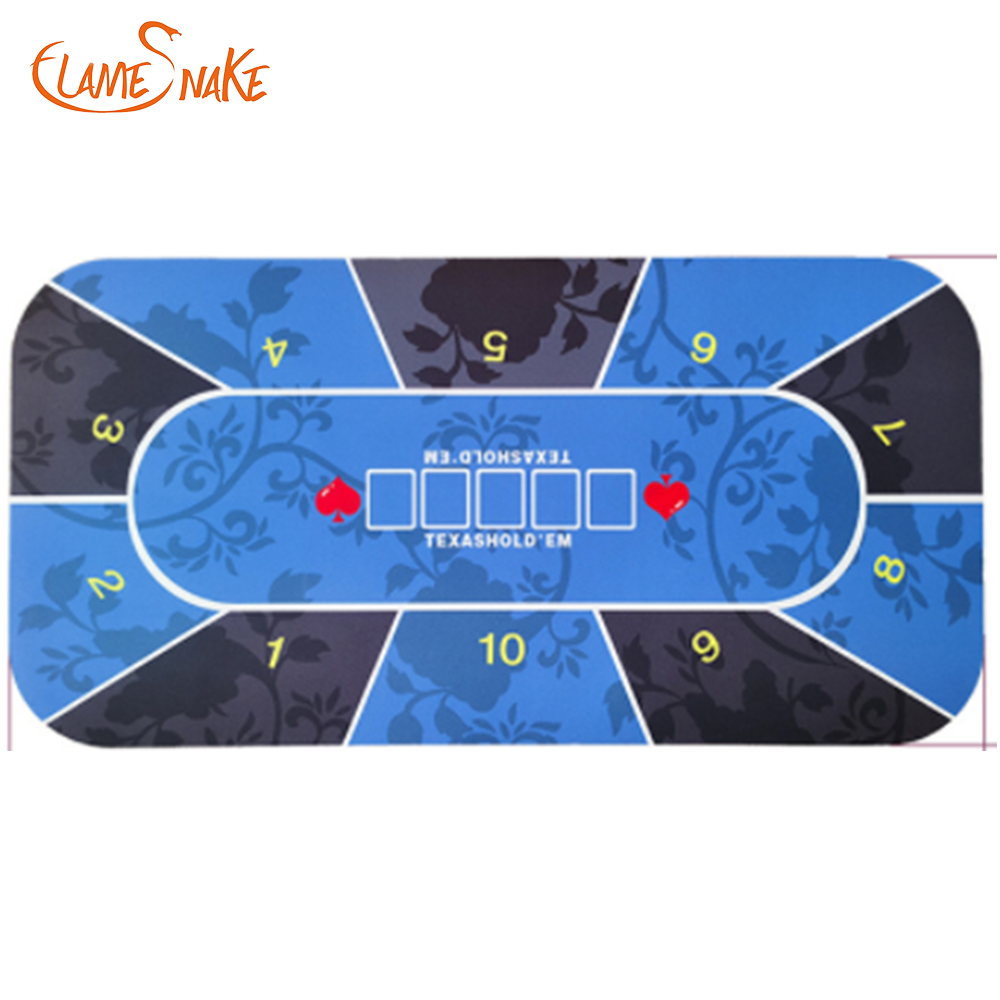 Super Large Texas Hold'em Rubber Mat poker Table Mat Folding Portable poker Table Mat